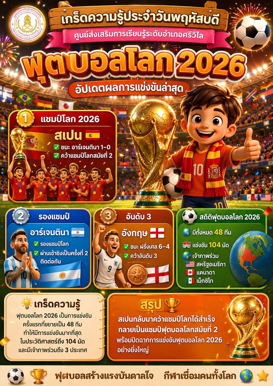 สรุปผลการแข่งขันฟุตบอลโลก 2026