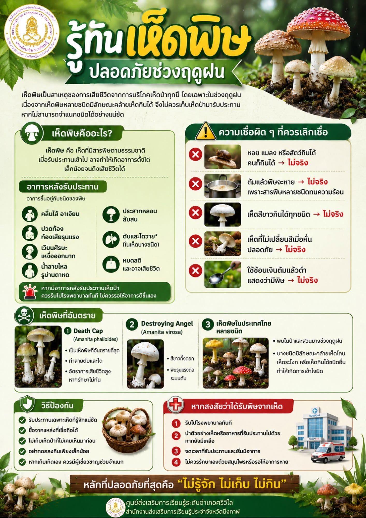 ภาพปก รู้ทันเห็ดพิษ ปลอดภัยช่วงฤดูฝน