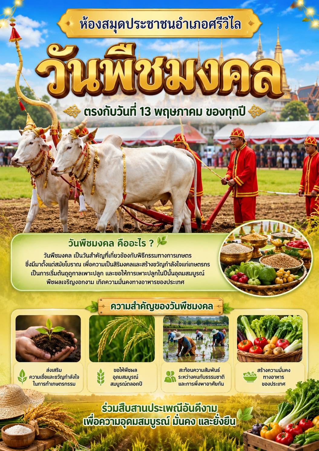 จัดกิจกรรมส่งเสริมการอ่านออนไลน์ เนื่องในวันพืชมงคล