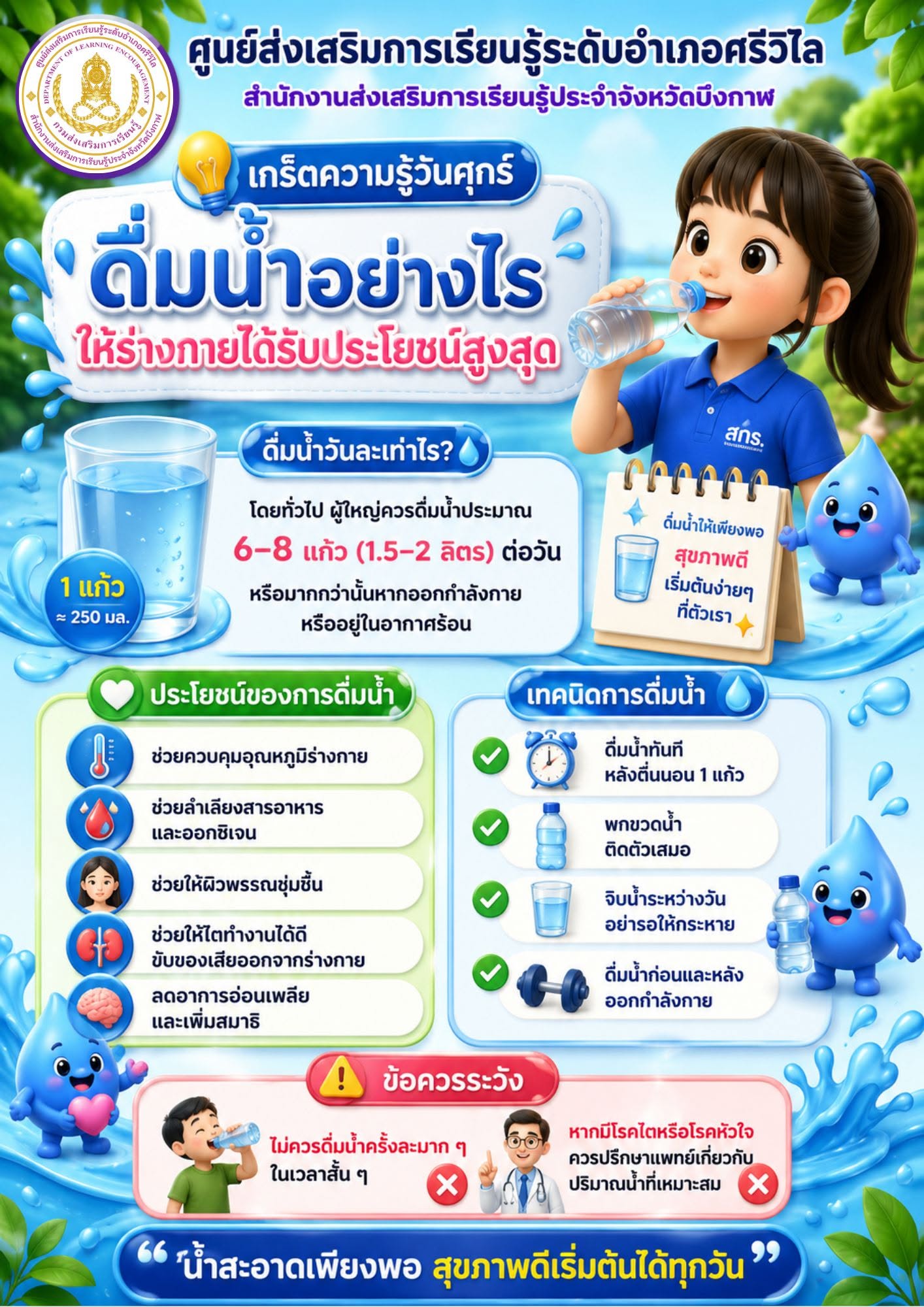 ภาพปก ดื่มน้ำอย่างไร ให้ร่างกายได้รับประโยชน์สูงสุด