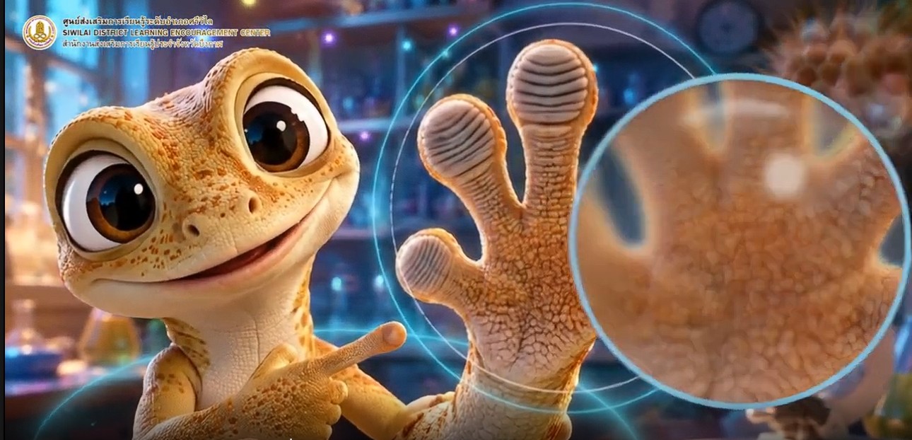 “วิทยาศาสตร์จากตุ๊กแก 🦎✨ ตอน ทำไมตุ๊กแกเดินบนกำแพงได้?”